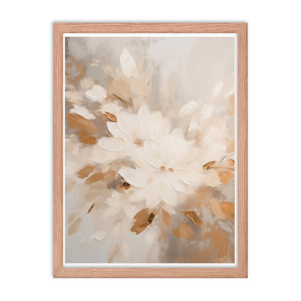 Whispers of Nature - Floral Harmony - Red Oak 18″×24″ - Framed Poster