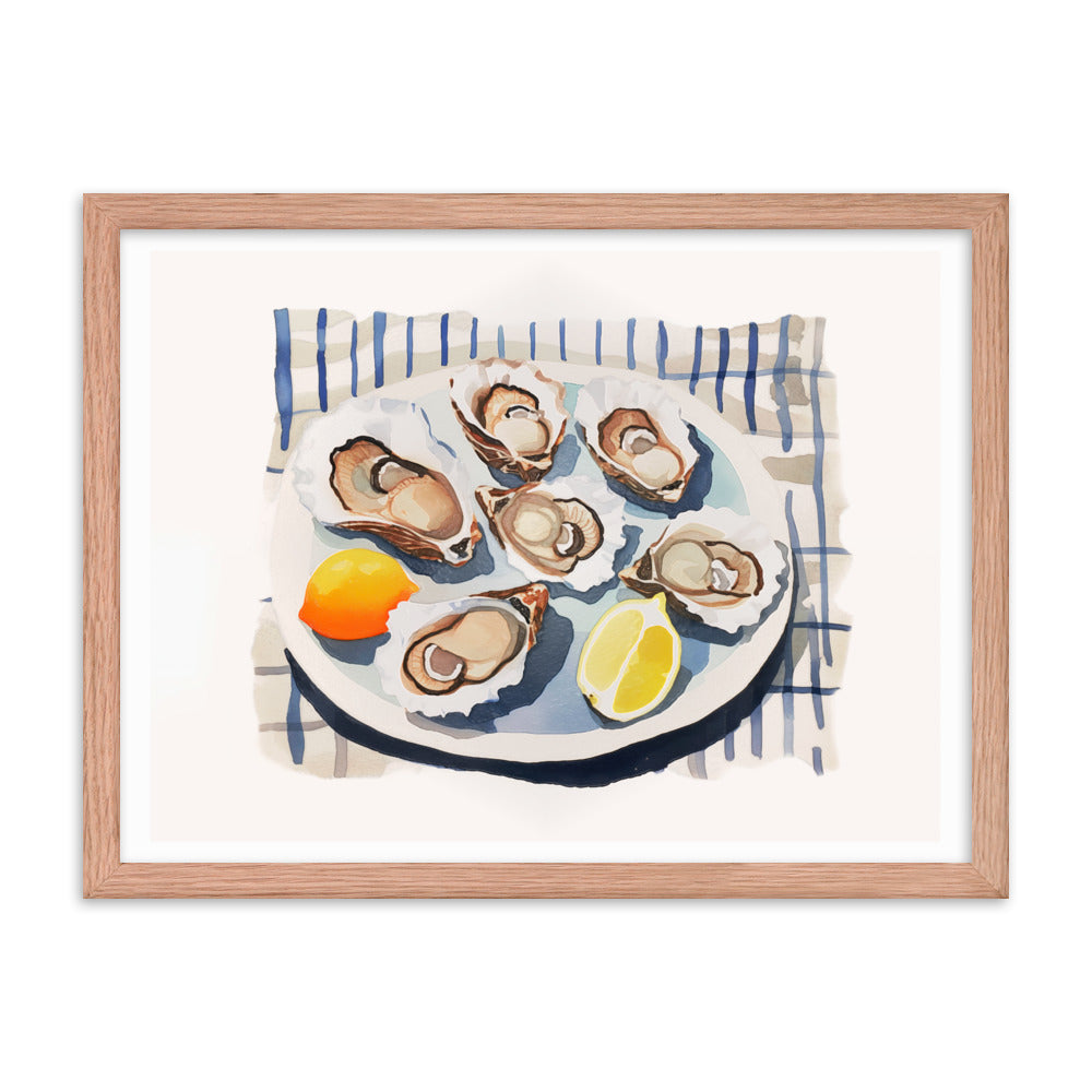 Taste of the Sea - Framed Coastal Art - Red Oak 18″×24″ - Framed Posters