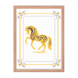 Golden Gallop - Majestic Horse Framed Poster - - Framed Posters