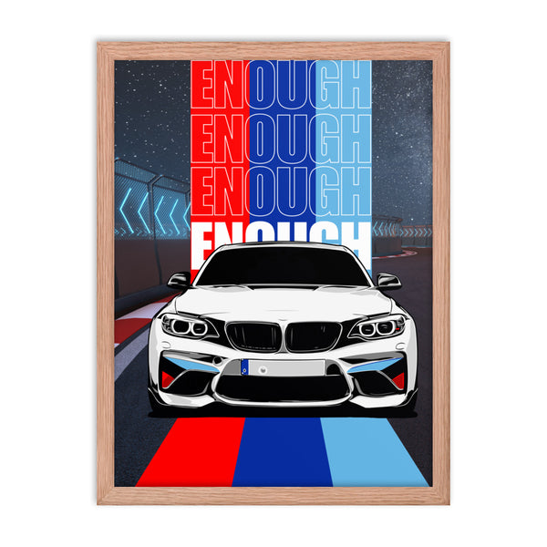 Race to Enough - Dynamic Night Drive - - Wooden Framed Posters