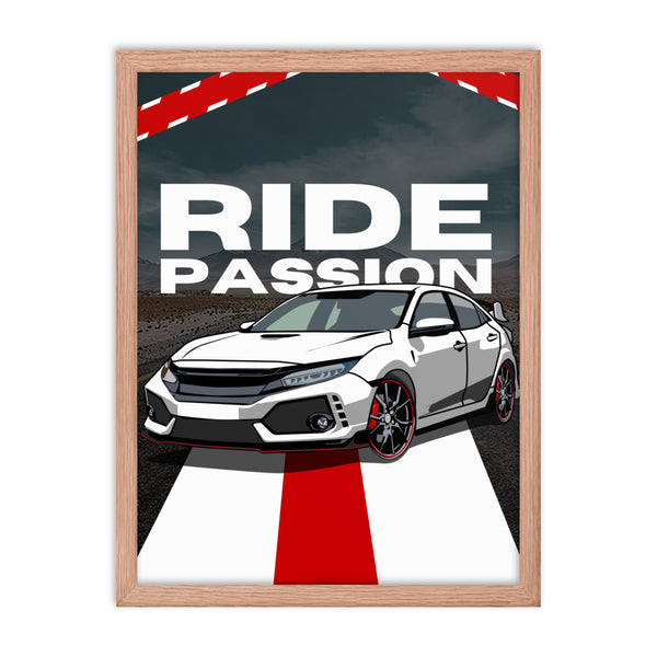 Speed and Style - Ride with Passion - - Framed Poster