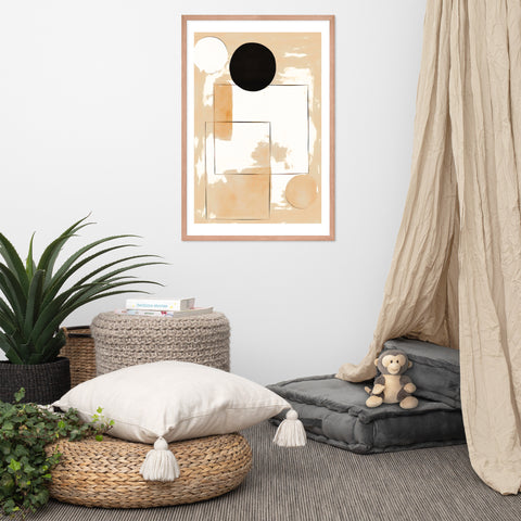 Image of Minimalist Elegance - Geometric Shapes in Neutral Tones