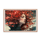 Dreamscape Serenity - Enchanted Reflections - Red Oak 24″×36″ - Framed Poster