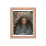 Dreamlike Innocence - A Serene Portrait - Red Oak 8″×10″ - Framed Poster