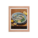 Culinary Artistry - Fresh Catch Delight - Red Oak 8″×10″ - Framed Posters