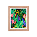 Rainforest Radiance - Colorful Canopy - Red Oak 8″×10″ - Wooden Framed Posters