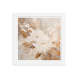 Whispers of Nature - Floral Harmony - White 10″×10″ - Framed Poster