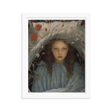 Dreamlike Innocence - A Serene Portrait - White 11″×14″ - Framed Poster