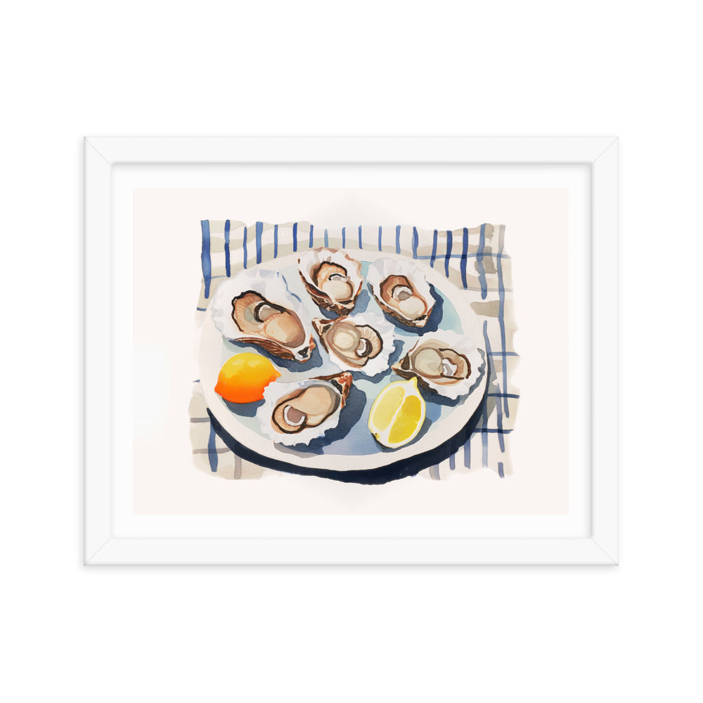 Taste of the Sea - Framed Coastal Art - White 11″×14″ - Framed Posters