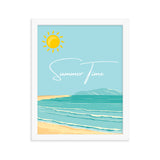 Summer Time Serenity - Framed Coastal Artwork - White 11″×14″ - Wooden Framed Posters