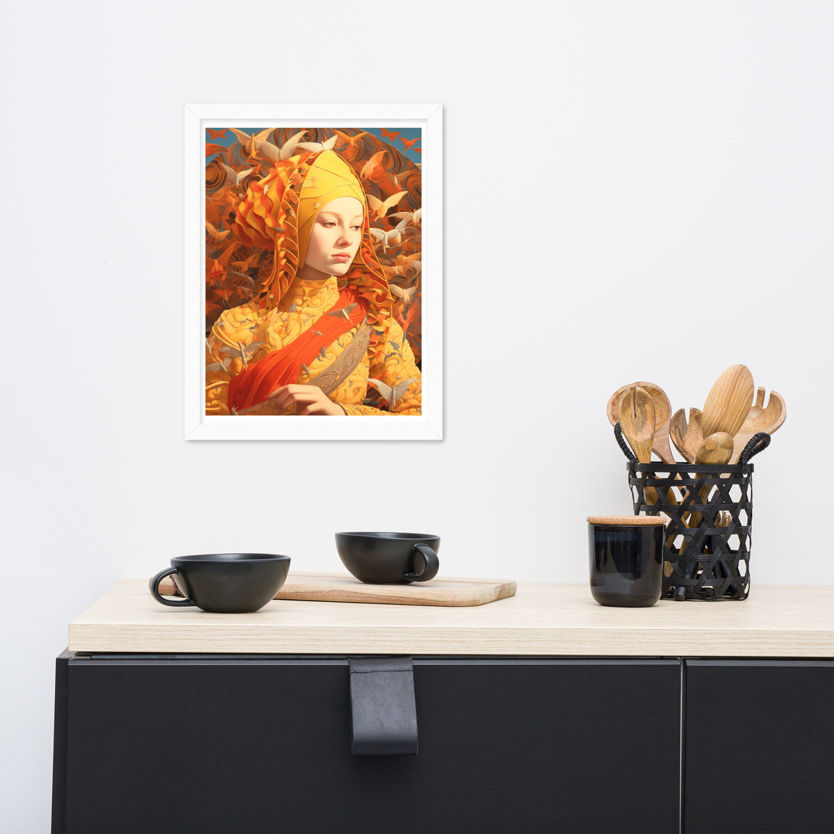 Majestic Mystique - Enigmatic Portrait - - Wooden Framed Posters