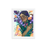 Blossoming Dreams - A Moment Captured - White 12″×16″ - Wooden Framed Posters