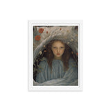 Dreamlike Innocence - A Serene Portrait - White 12″×16″ - Framed Poster