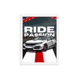 Speed and Style - Ride with Passion - - Framed Poster