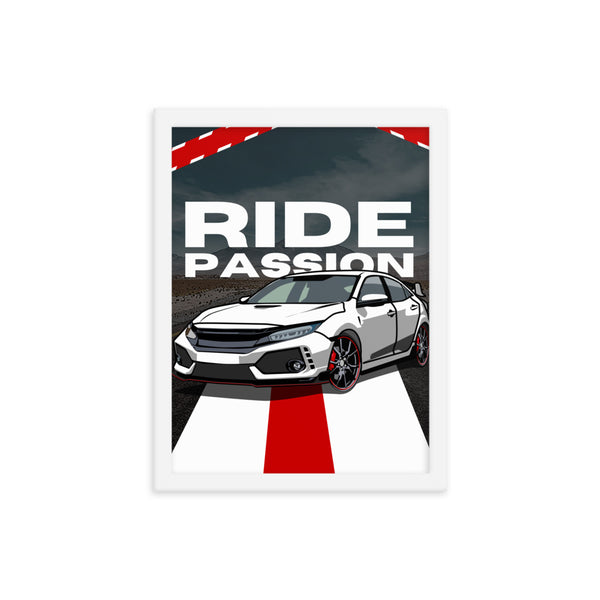 Speed and Style - Ride with Passion - - Framed Poster