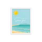 Summer Time Serenity - Framed Coastal Artwork - White 12″×16″ - Wooden Framed Posters