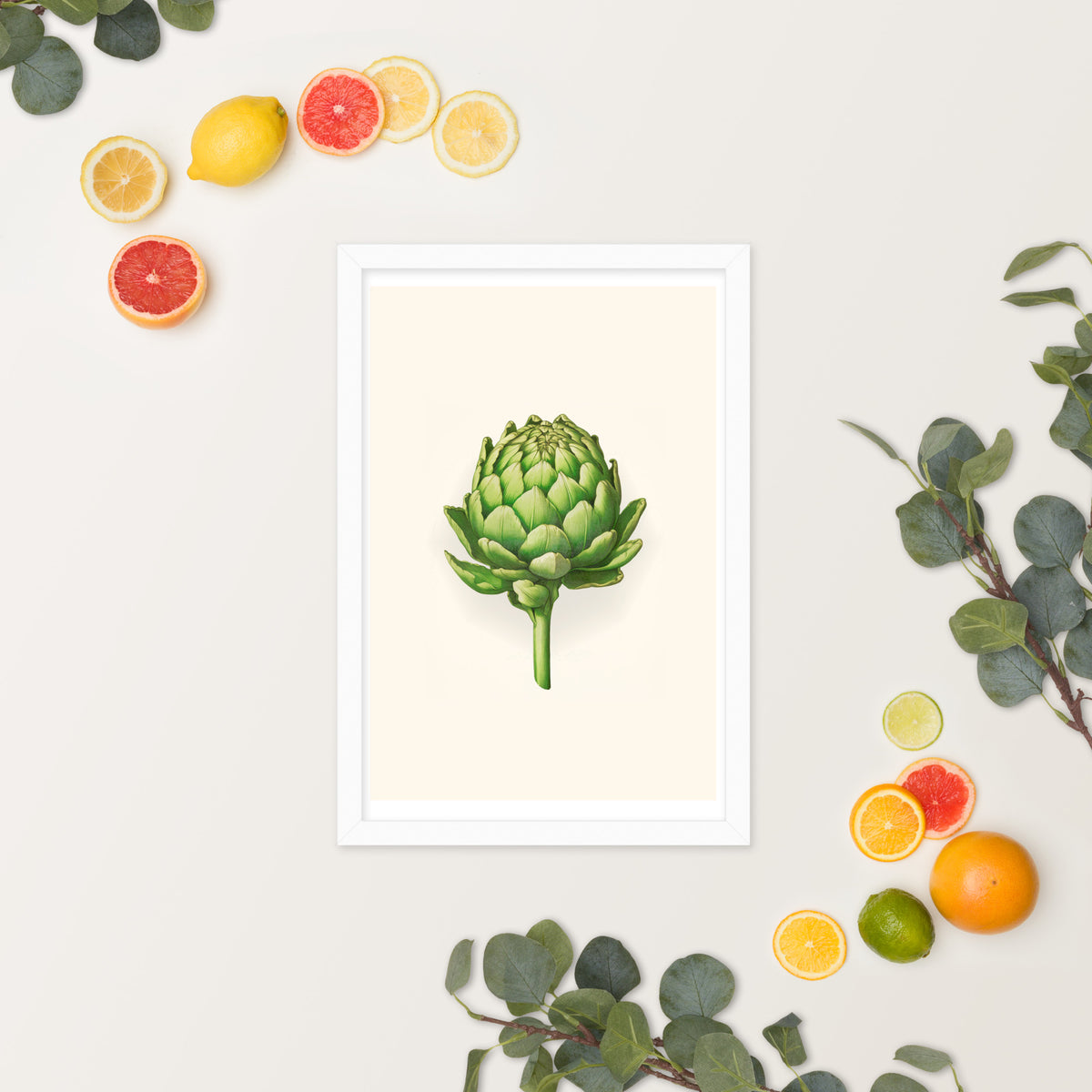 Botanical Beauty - Artichoke Elegance - - Wooden Framed Posters