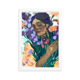 Blossoming Dreams - A Moment Captured - White 12″×18″ - Wooden Framed Posters