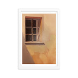 Rustic Reflections - Window into Tranquility - White 12″×18″ - Framed Posters