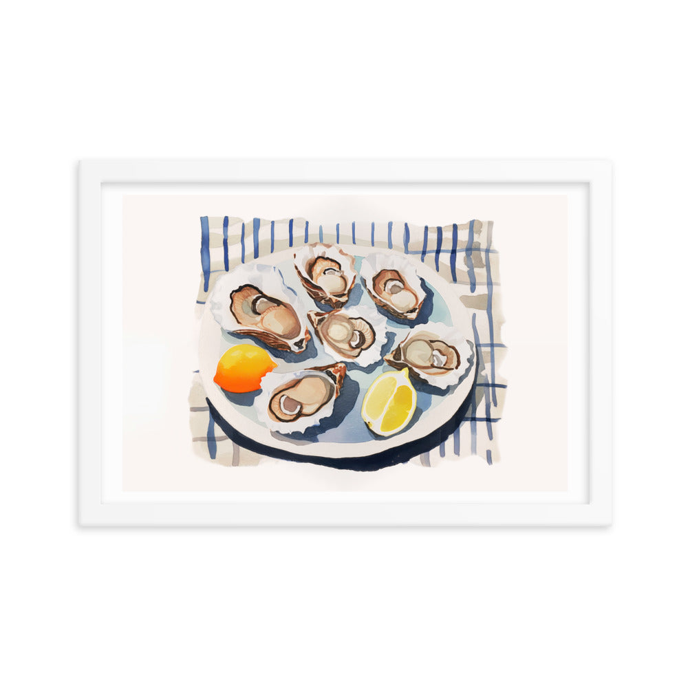 Taste of the Sea - Framed Coastal Art - White 12″×18″ - Framed Posters