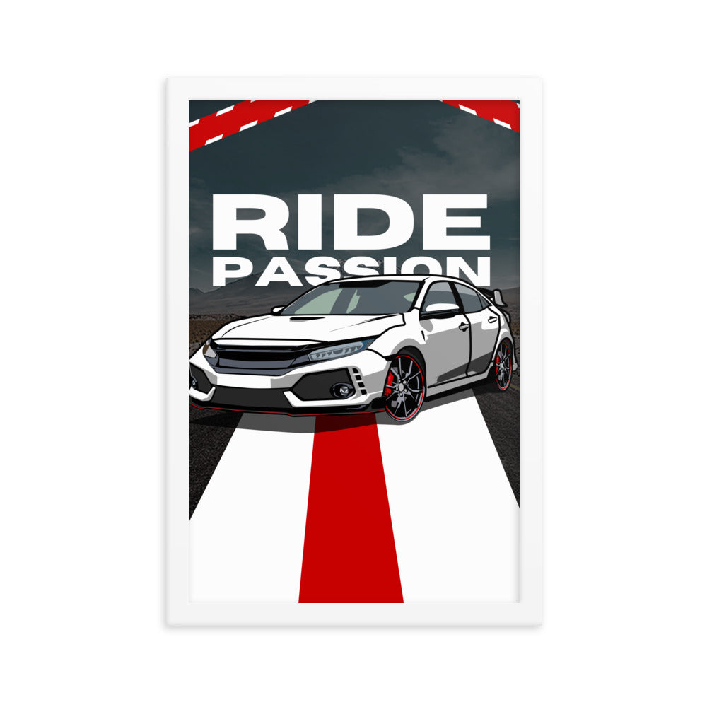 Speed and Style - Ride with Passion - - Framed Poster