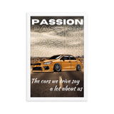 Passion in Motion - Car Enthusiast's Dream - White - Framed Posters