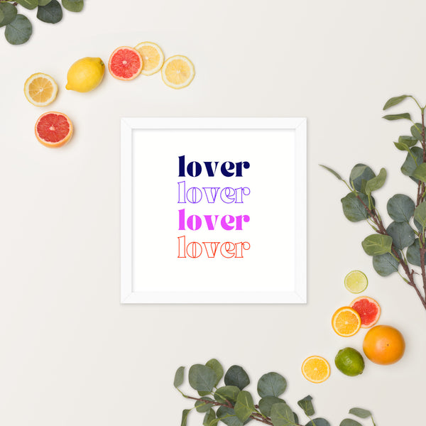 Love Multiplied - Colorful Text Framed Poster - - Framed Posters