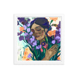 Blossoming Dreams - A Moment Captured - White 14″×14″ - Wooden Framed Posters