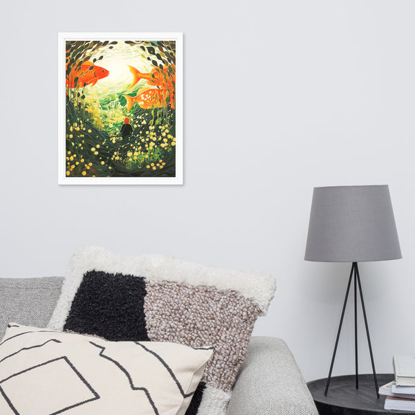 Underwater Dreams - Enchanted Fish - - Wooden Framed Posters