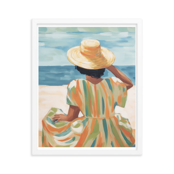 Seaside Reflections - A Tranquil Escape - - Framed Poster