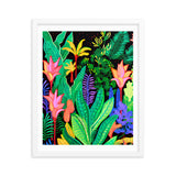 Rainforest Radiance - Colorful Canopy - White 16″×20″ - Wooden Framed Posters