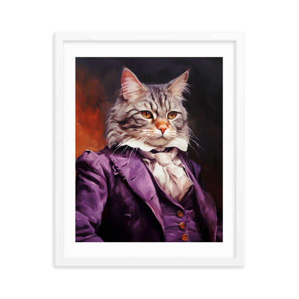 Victorian Cat - Whimsical Nobility - - Framed Posters