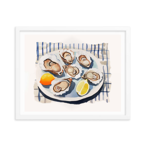 Taste of the Sea - Framed Coastal Art - White 16″×20″ - Framed Posters