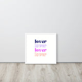 Love Multiplied - Colorful Text Framed Poster - White 18″×18″ - Framed Posters