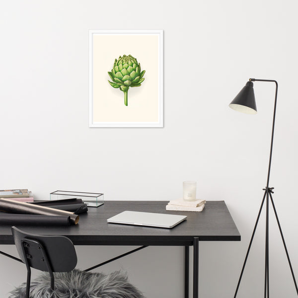 Botanical Beauty - Artichoke Elegance - - Wooden Framed Posters