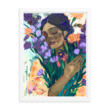 Blossoming Dreams - A Moment Captured - White 18″×24″ - Wooden Framed Posters