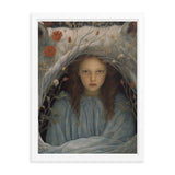 Dreamlike Innocence - A Serene Portrait - White 18″×24″ - Framed Poster