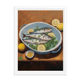 Culinary Artistry - Fresh Catch Delight - White 18″×24″ - Framed Posters