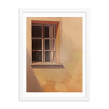 Rustic Reflections - Window into Tranquility - White 18″×24″ - Framed Posters