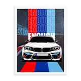 Race to Enough - Dynamic Night Drive - - Wooden Framed Posters