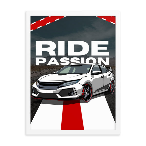 Speed and Style - Ride with Passion - - Framed Poster