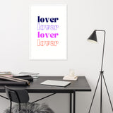 Love Multiplied - Colorful Text Framed Poster - White 24″×36″ - Framed Posters