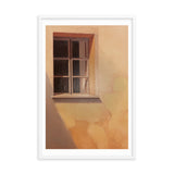 Rustic Reflections - Window into Tranquility - White 24″×36″ - Framed Posters