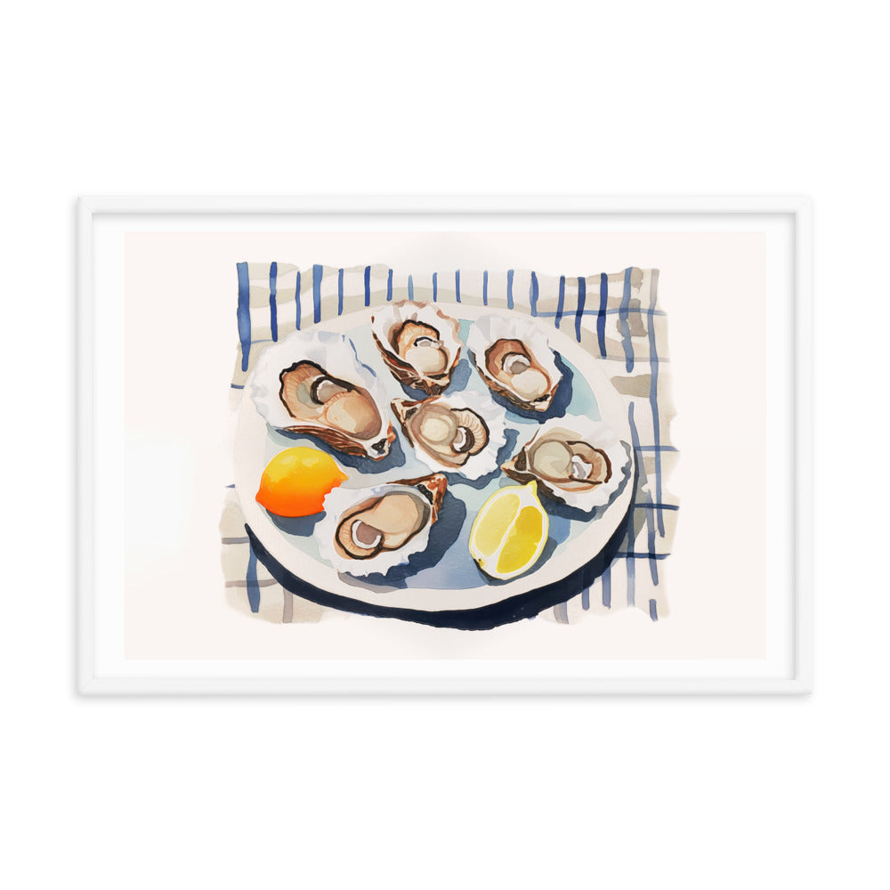 Taste of the Sea - Framed Coastal Art - White 24″×36″ - Framed Posters