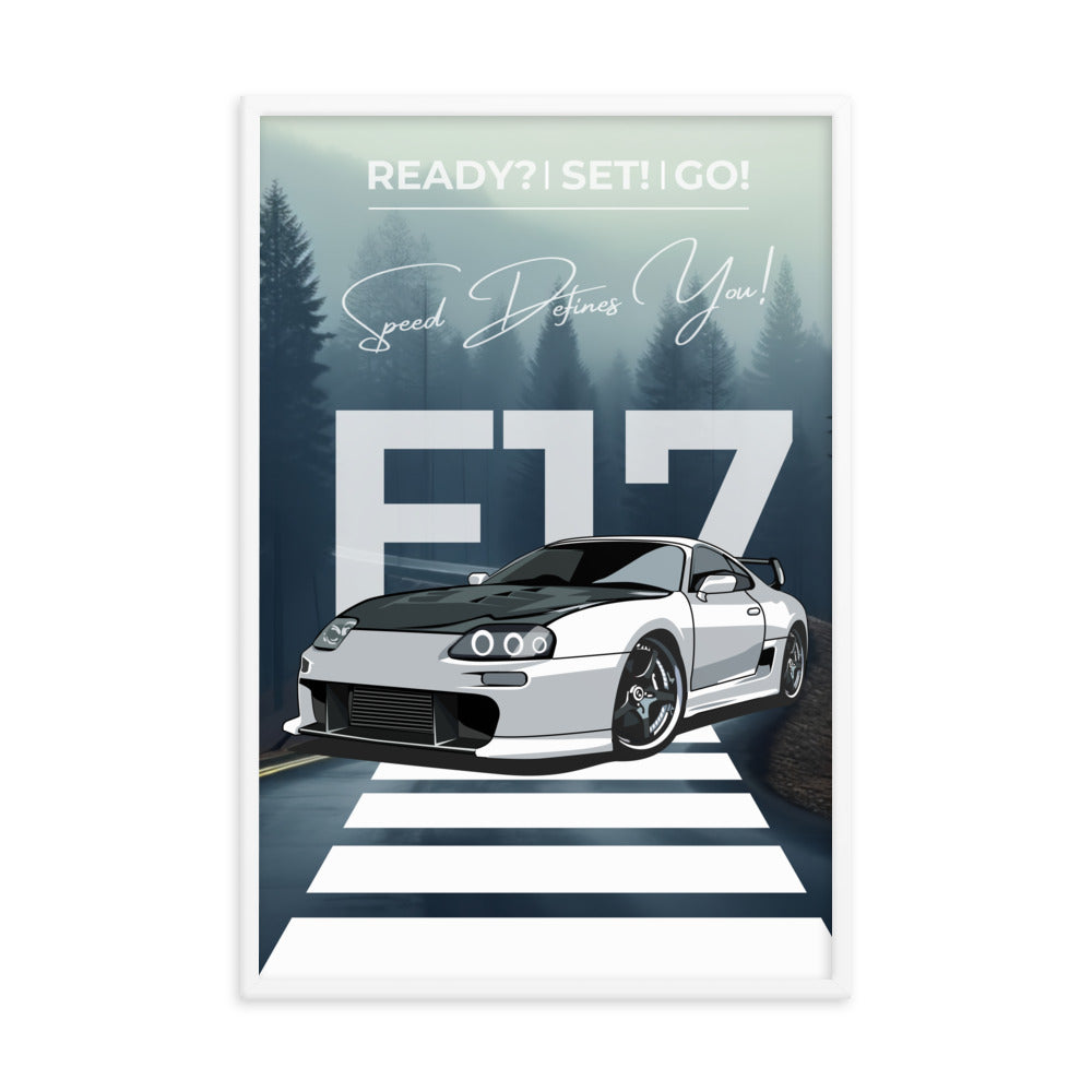 F17 Speed - The Ultimate Drive - White - Framed Poster