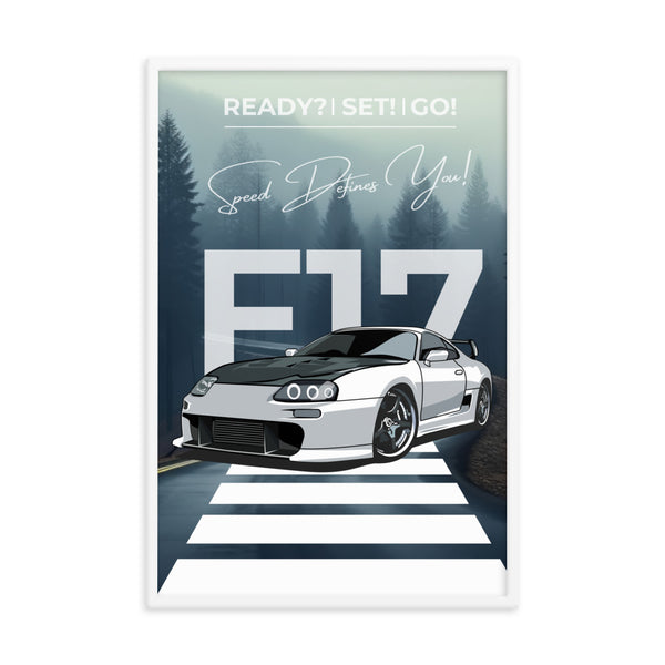 F17 Speed - The Ultimate Drive - White - Framed Poster