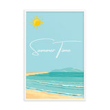 Summer Time Serenity - Framed Coastal Artwork - White 24″×36″ - Wooden Framed Posters