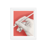 Sophisticated Simplicity - Artistic Hand Design - White 8″×10″ -