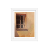 Rustic Reflections - Window into Tranquility - White 8″×10″ - Framed Posters