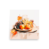 Autumn's Bounty - Classic Still Life Fruit Art - 10″×10″ - Paper Posters